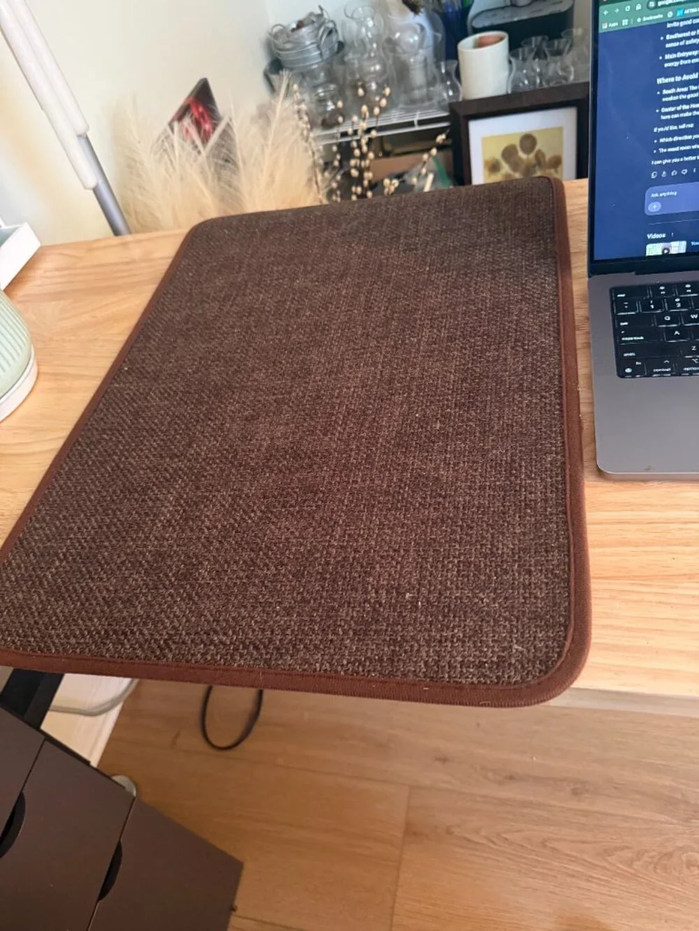 Bathroom Rug, Absorbent Bath Mat, Quick Dry, Non-Slip, 17x24 Inch, Brown